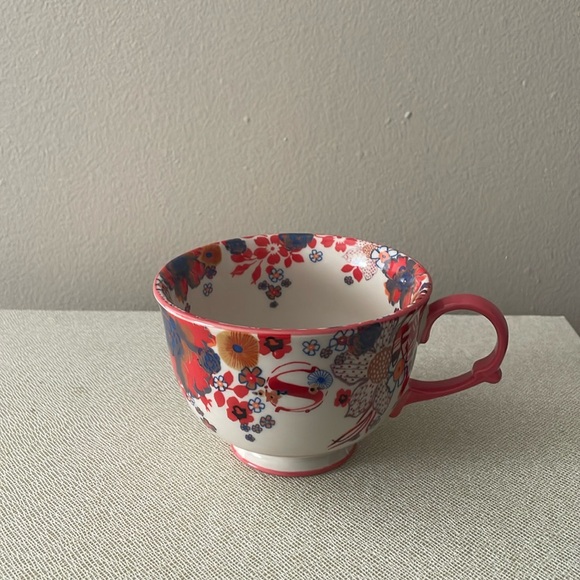 Anthropologie Other - Anthropologie Tea Time Monogram Initial Letter S Cup Mug Floral Flowers 14 oz